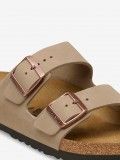 Birkenstock Arizona Oiled Leather Beige Slides Birkenstock Arizona Oiled Leather Beige Slides