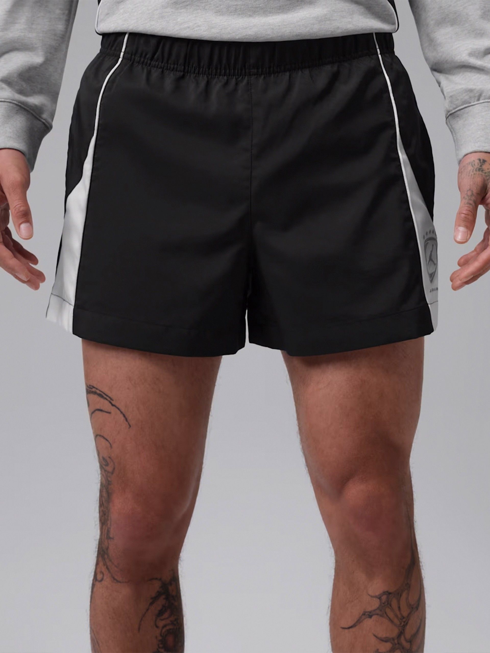 Nike Jordan Brooklyn Black and White Shorts For Men