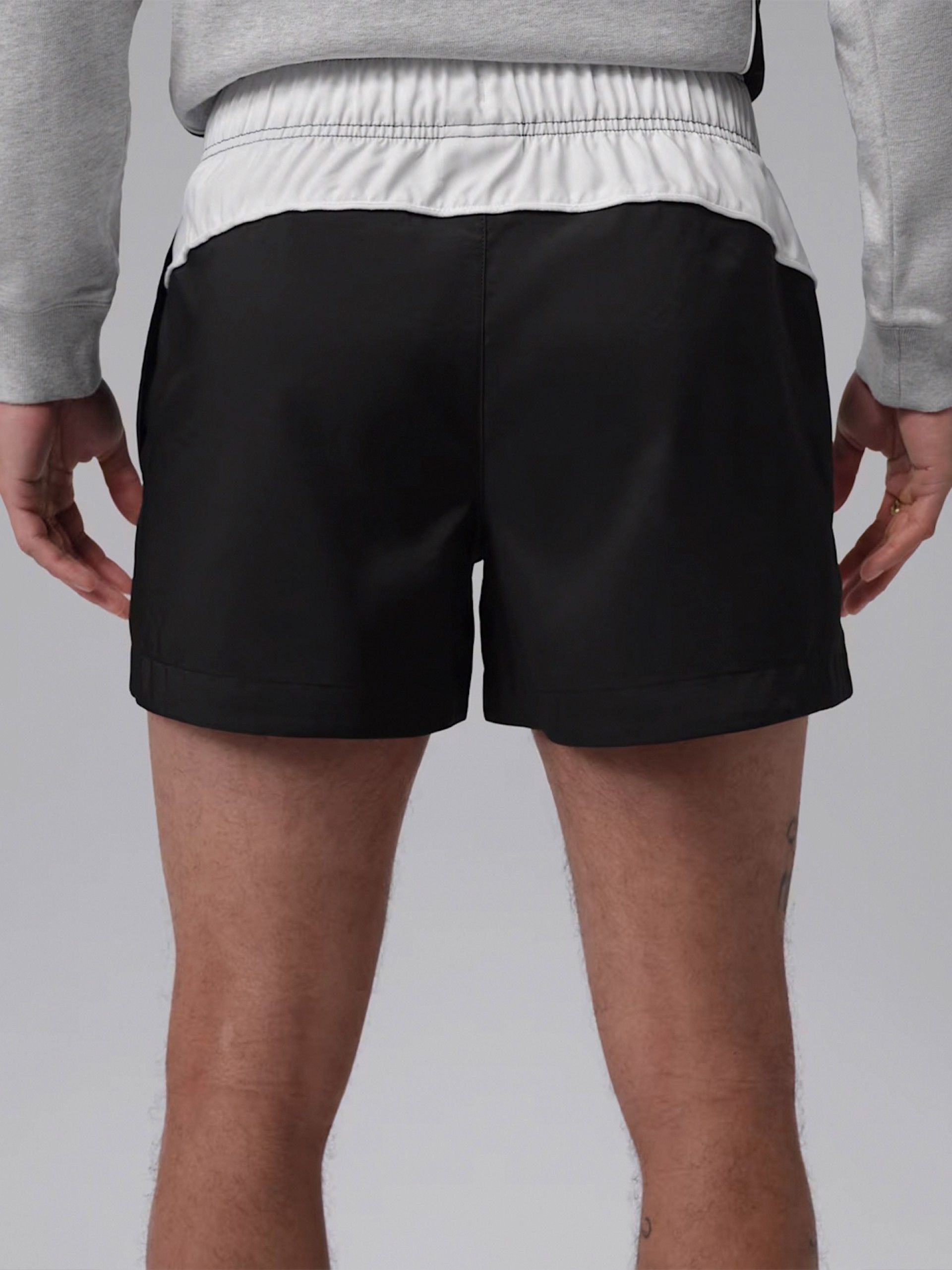 Nike Jordan Brooklyn Black and White Shorts For Men