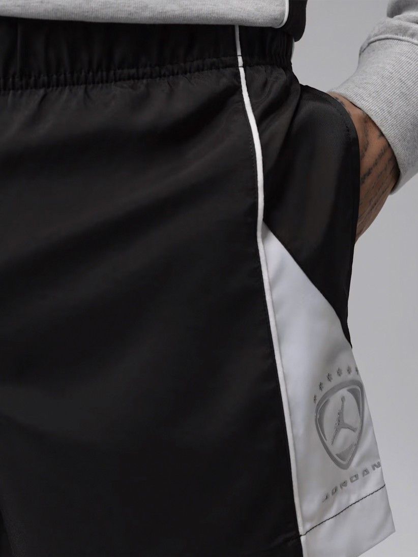 Calções Nike Jordan Brooklyn Pretos e Brancos Para Homem Calções Nike Jordan Brooklyn Pretos e Brancos Para Homem