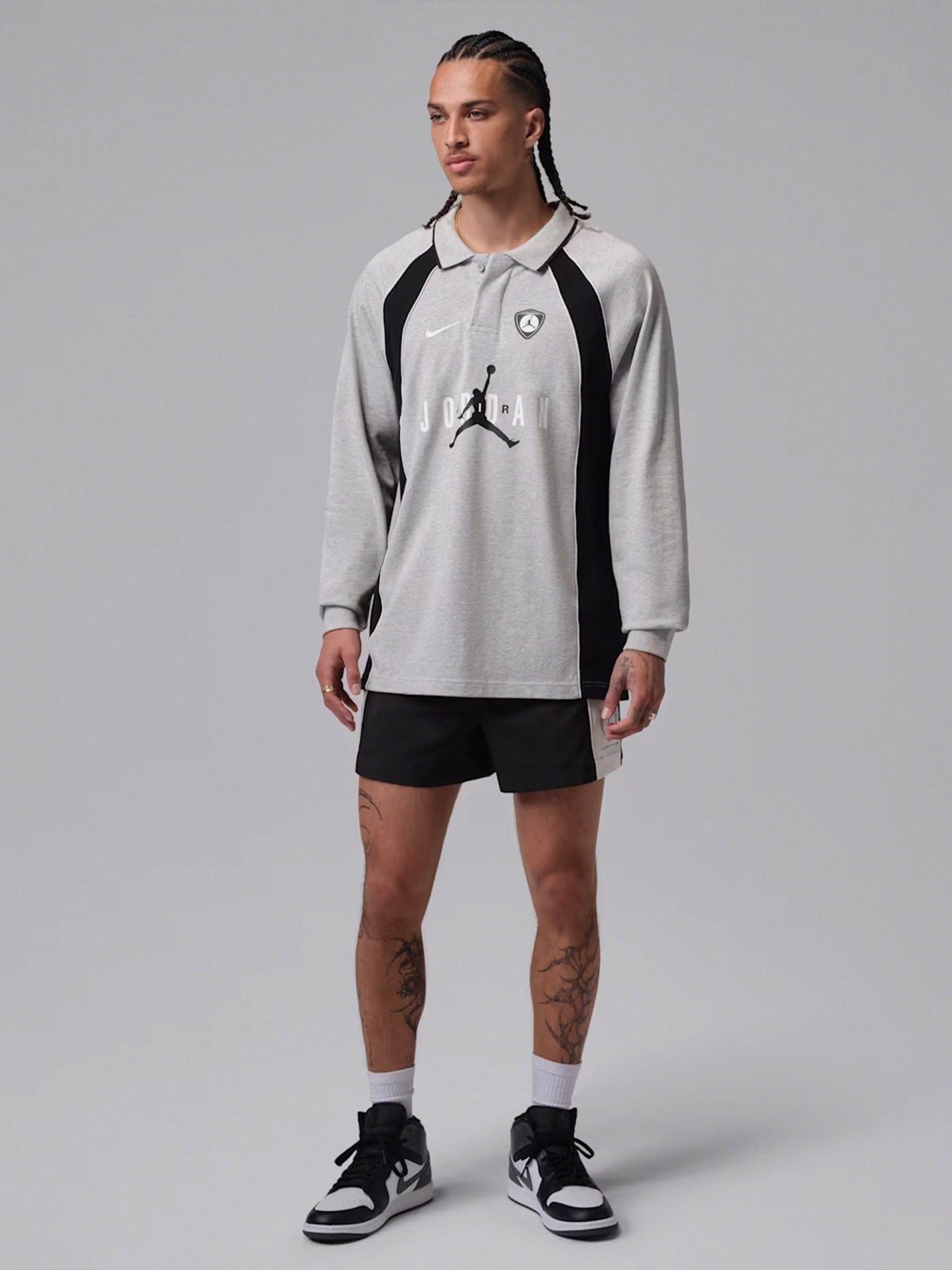 Nike Jordan Brooklyn Black and White Shorts For Men
