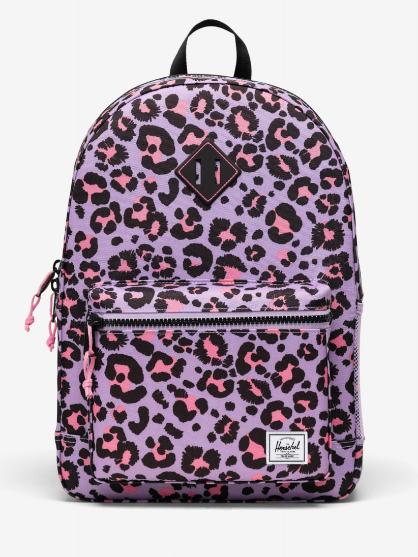 Herschel Heritage Youth 26L Lilac Leopard Pattern Backpack For Children Herschel Heritage Youth 26L Lilac Leopard Pattern Backpack For Children