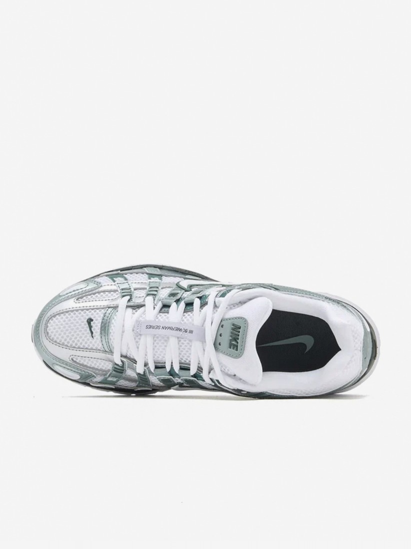 Nike P-6000 White and Green Sneakers For Women