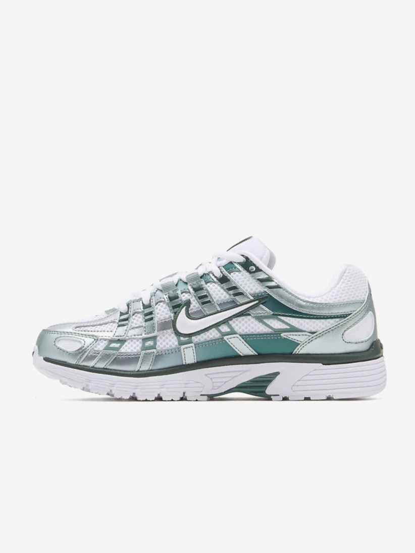 Nike P-6000 White and Green Sneakers For Women