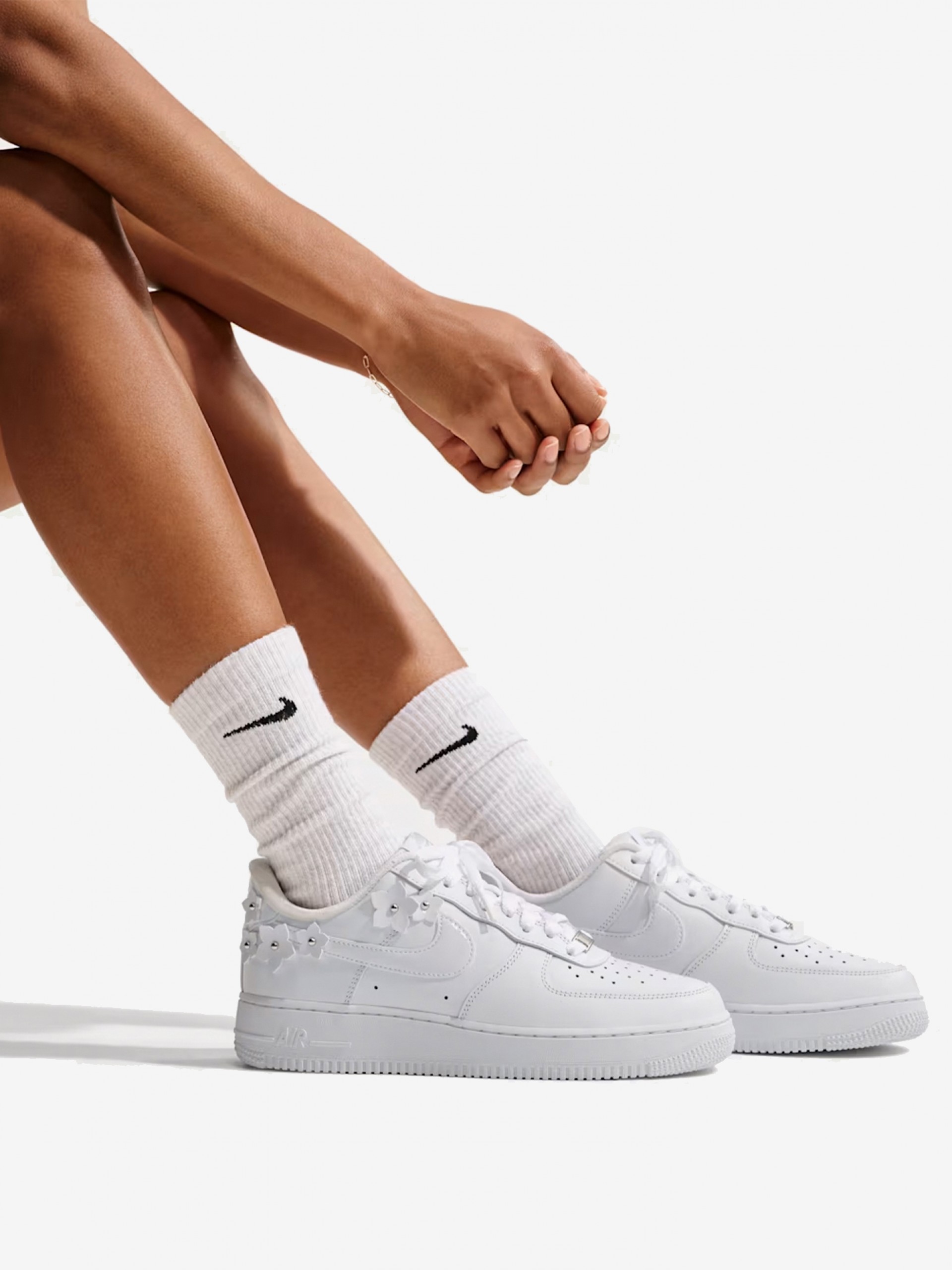 Sapatilhas Nike Air Force 1 07 Florette Brancas Para Mulher