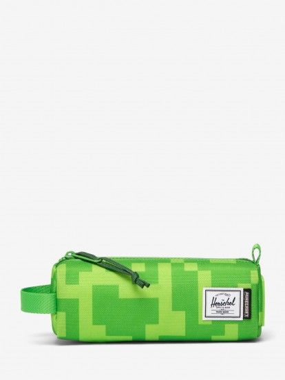 Herschel Settlement x Minecraft Youth Green Pencil Case For Children