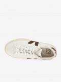 VEJA Campo Chromefree Leather White and Brown Sneakers
