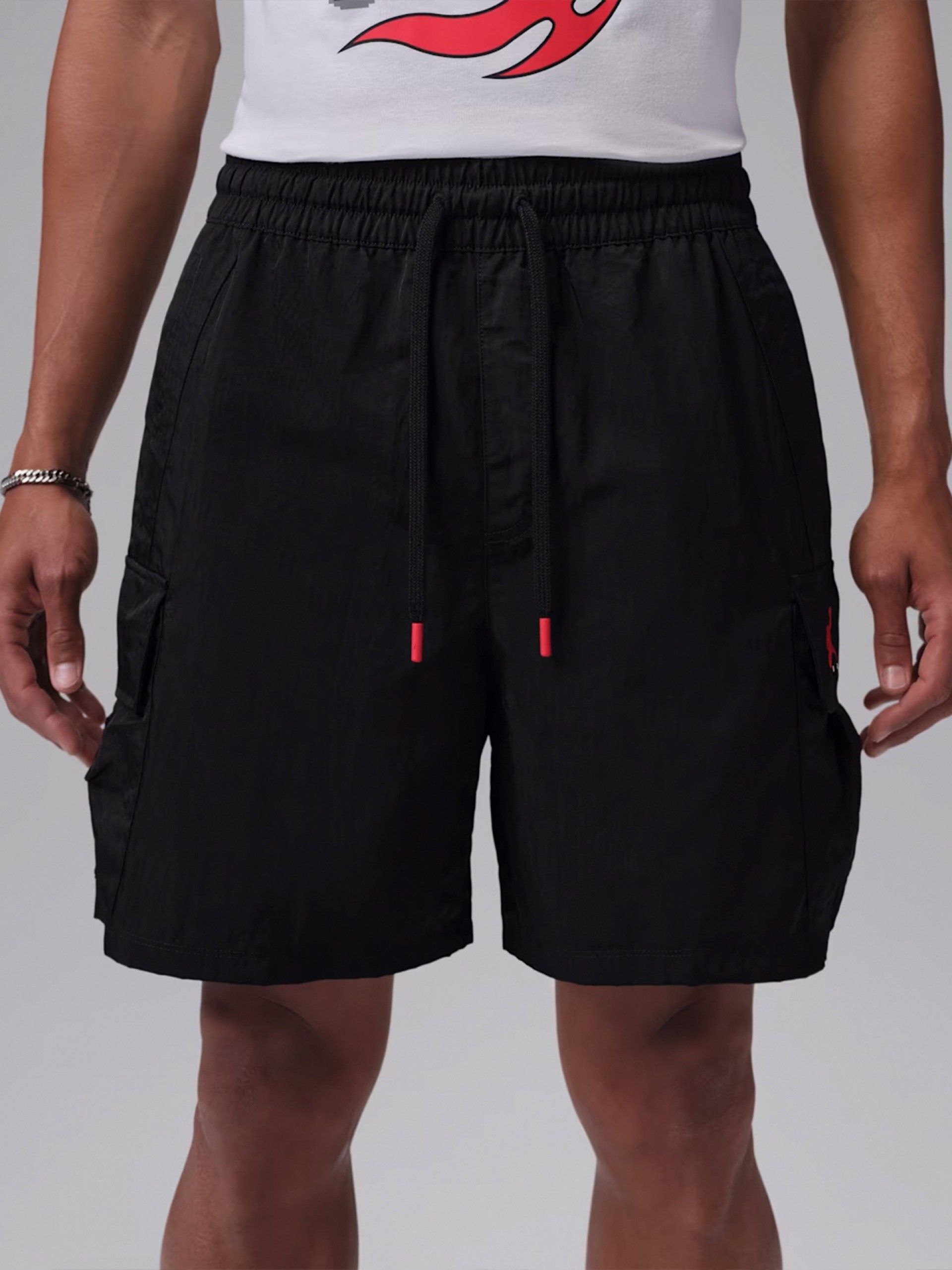 Nike Jordan Brooklyn Cargo Black Shorts For Men