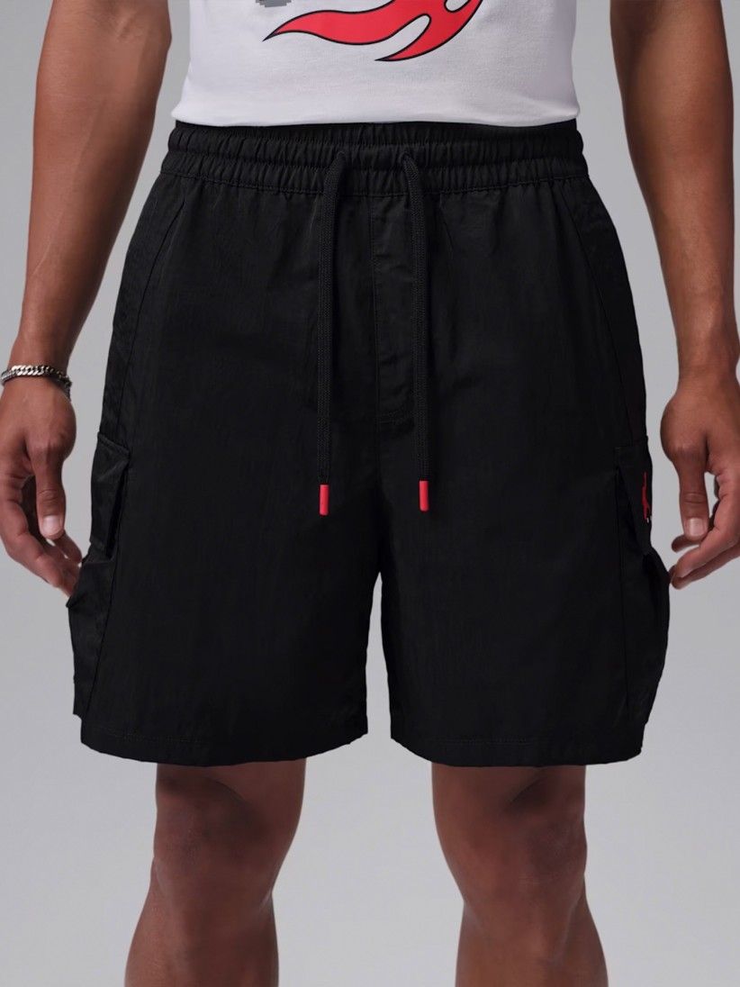 Nike Jordan Brooklyn Cargo Black Shorts For Men