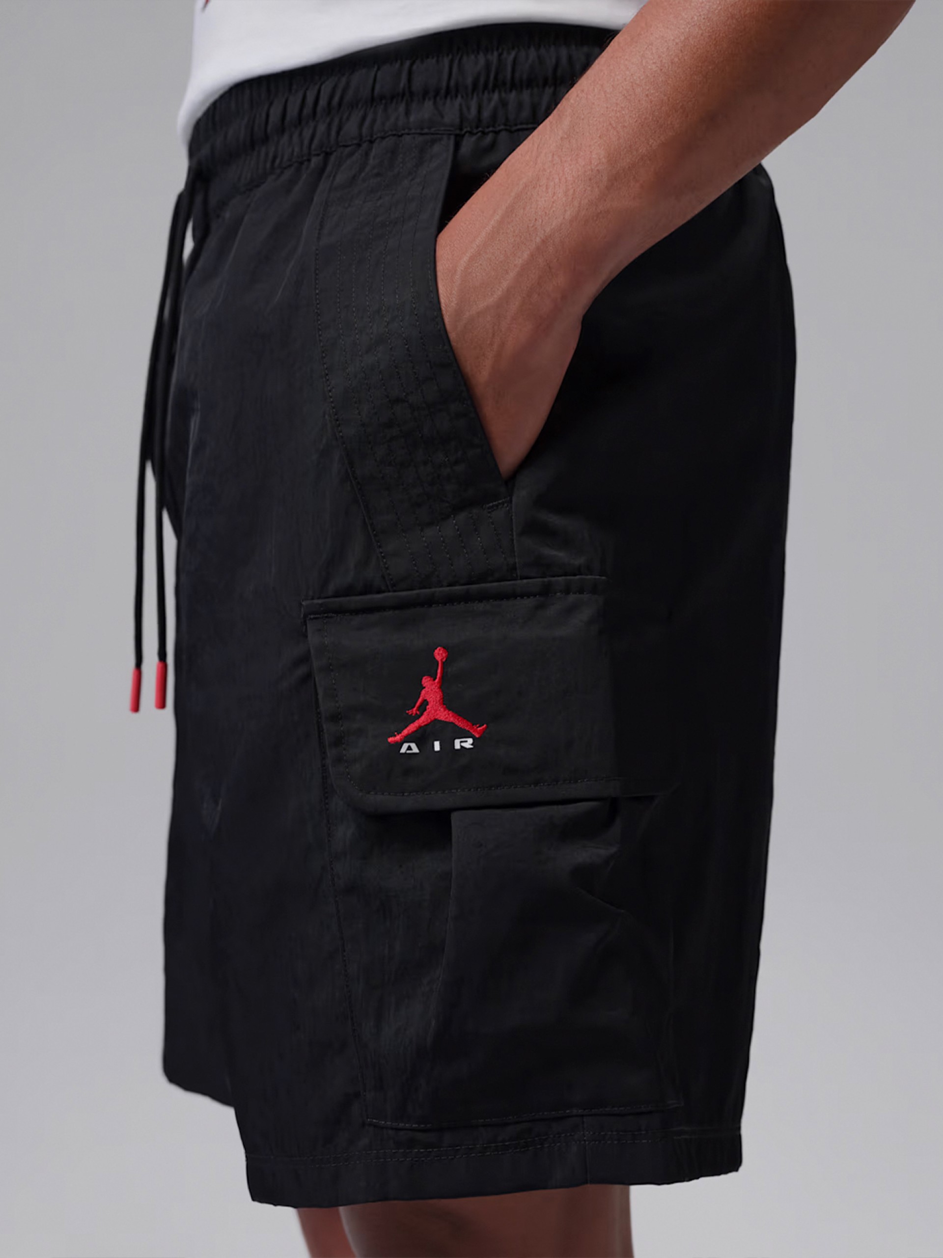 Nike Jordan Brooklyn Cargo Black Shorts For Men