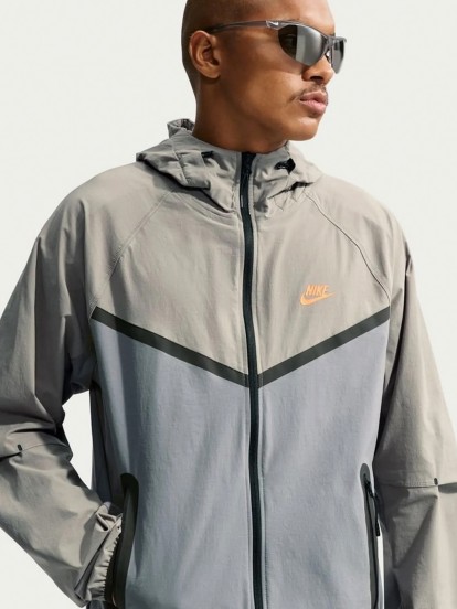 Nike Tech Dri-FIT Grey and Green Hooded Jacket For Men