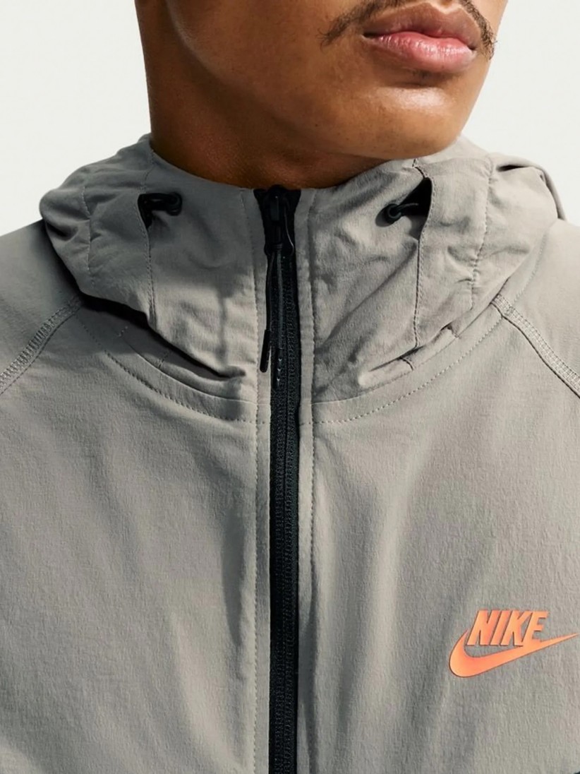Nike Tech Dri-FIT Grey and Green Hooded Jacket For Men Nike Tech Dri-FIT Grey and Green Hooded Jacket For Men