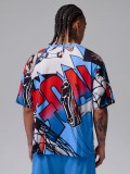 Nike Jordan Brooklyn Blue Printed T-shirt For Men