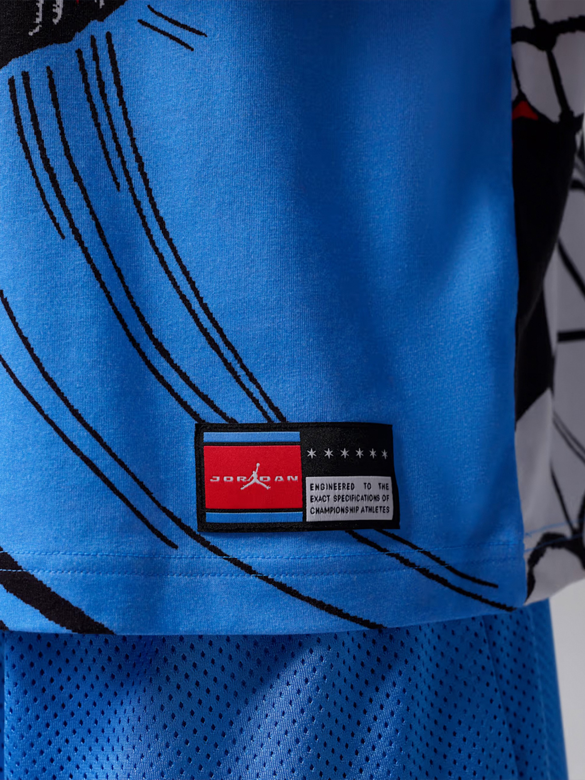 T-shirt Nike Jordan Brooklyn Azul Estampada Para Homem