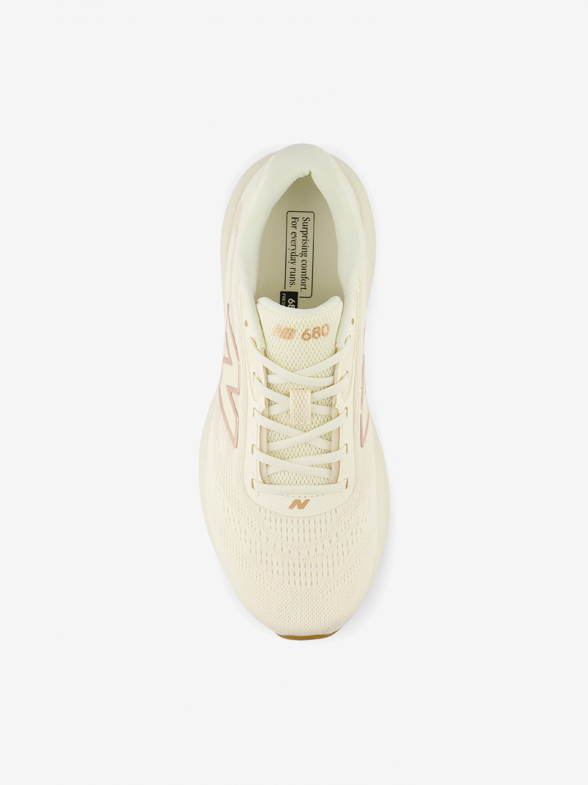 New Balance Fresh Foam W680 v9 Beige Running Trainers For Women