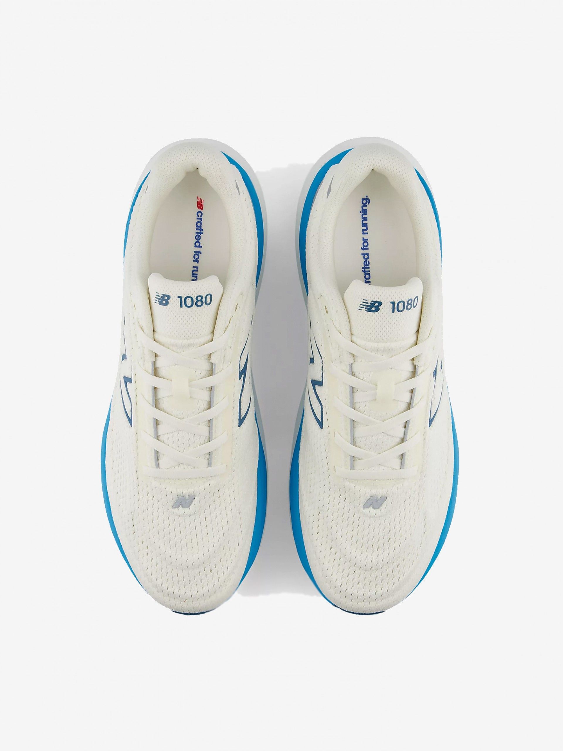 Sapatilhas de Running New Balance Fresh Foam X M1080v15 Bege e Azuis Para Homem