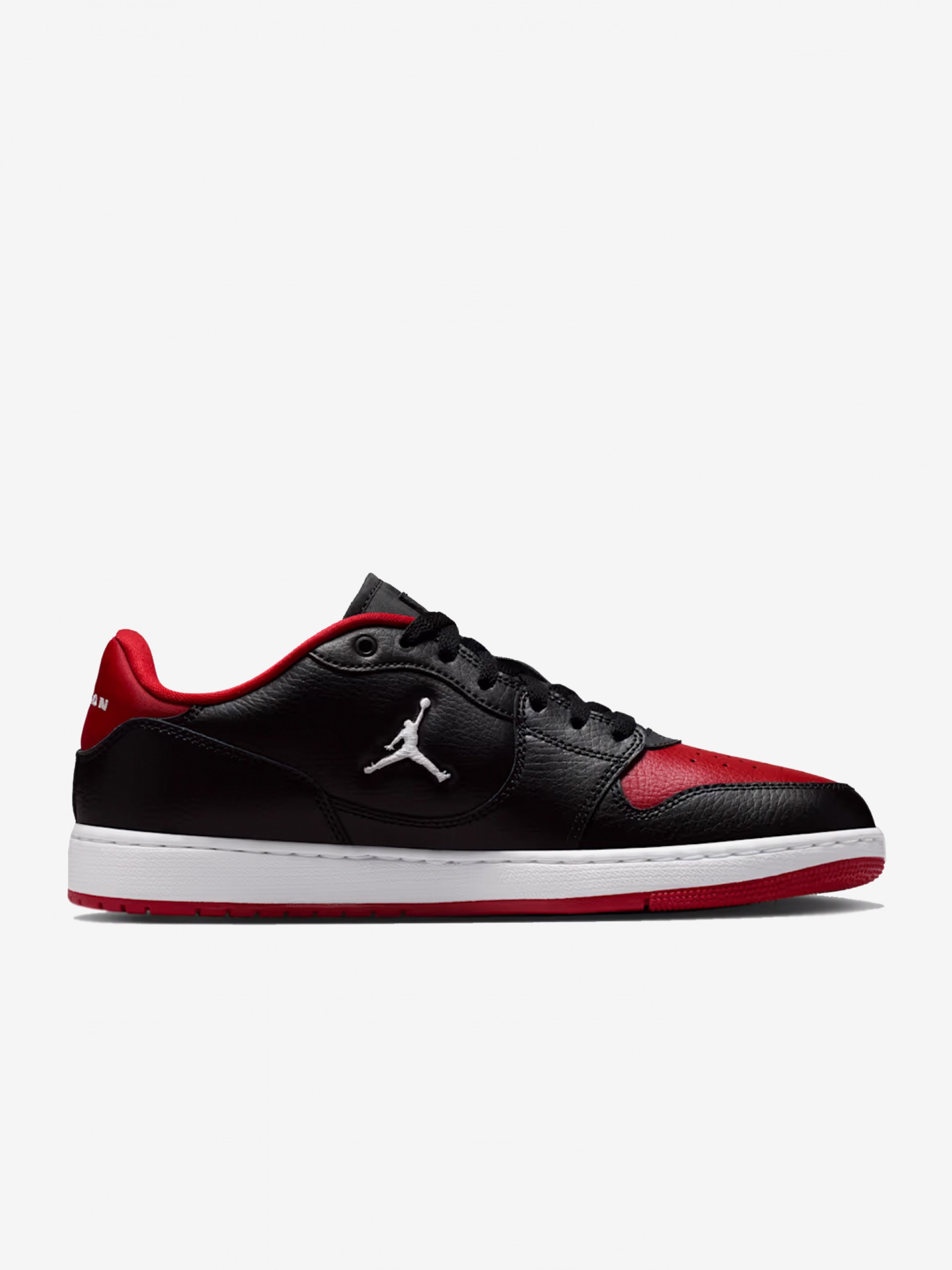 Sapatilhas Nike Jordan Court Connect Low Pretas e Vermelhas Para Homem