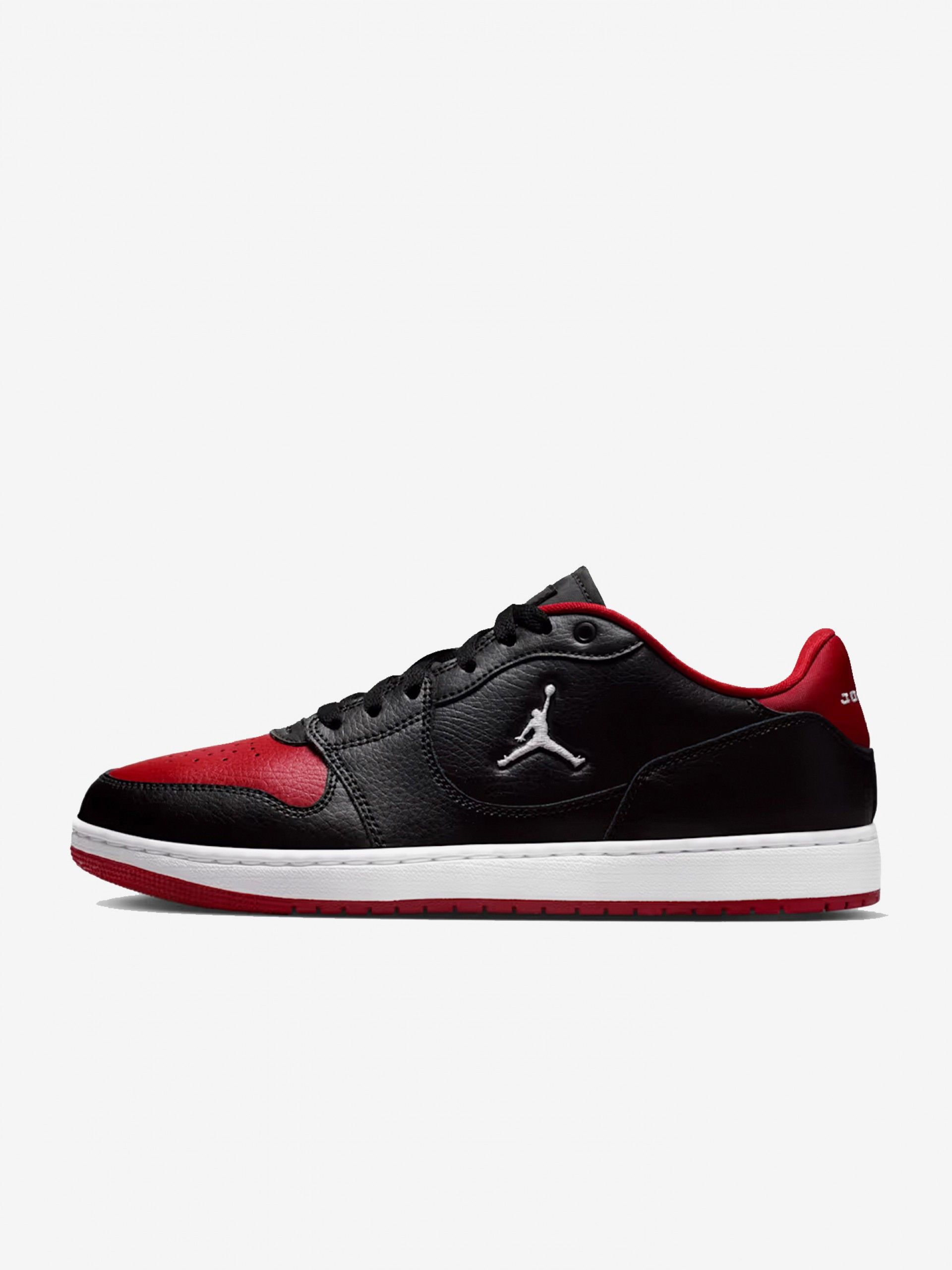 Sapatilhas Nike Jordan Court Connect Low Pretas e Vermelhas Para Homem