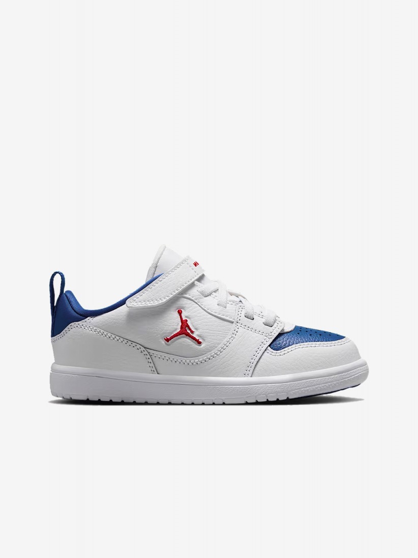 Zapatillas Nike Jordan Court Connect Low Blancas, Azules y Rojas Para Niño Zapatillas Nike Jordan Court Connect Low Blancas, Azules y Rojas Para Niño