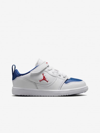Zapatillas Nike Jordan Court Connect Low Blancas, Azules y Rojas Para Niño Zapatillas Nike Jordan Court Connect Low Blancas, Azules y Rojas Para Niño