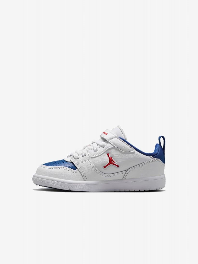 Zapatillas Nike Jordan Court Connect Low Blancas, Azules y Rojas Para Niño Zapatillas Nike Jordan Court Connect Low Blancas, Azules y Rojas Para Niño