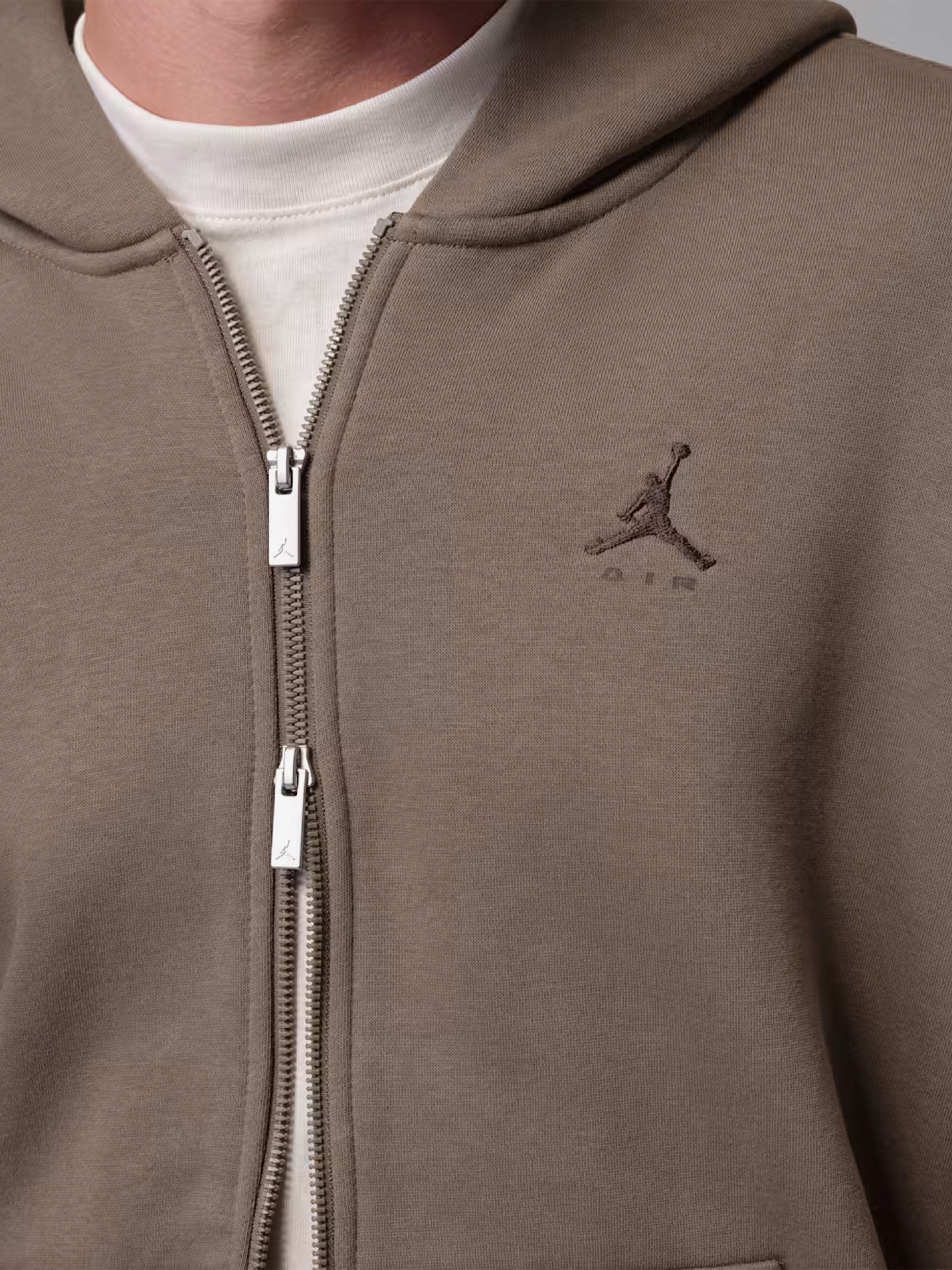 Chaqueta con Capucha Nike Jordan Brooklyn Oversized Marrón Para Hombre