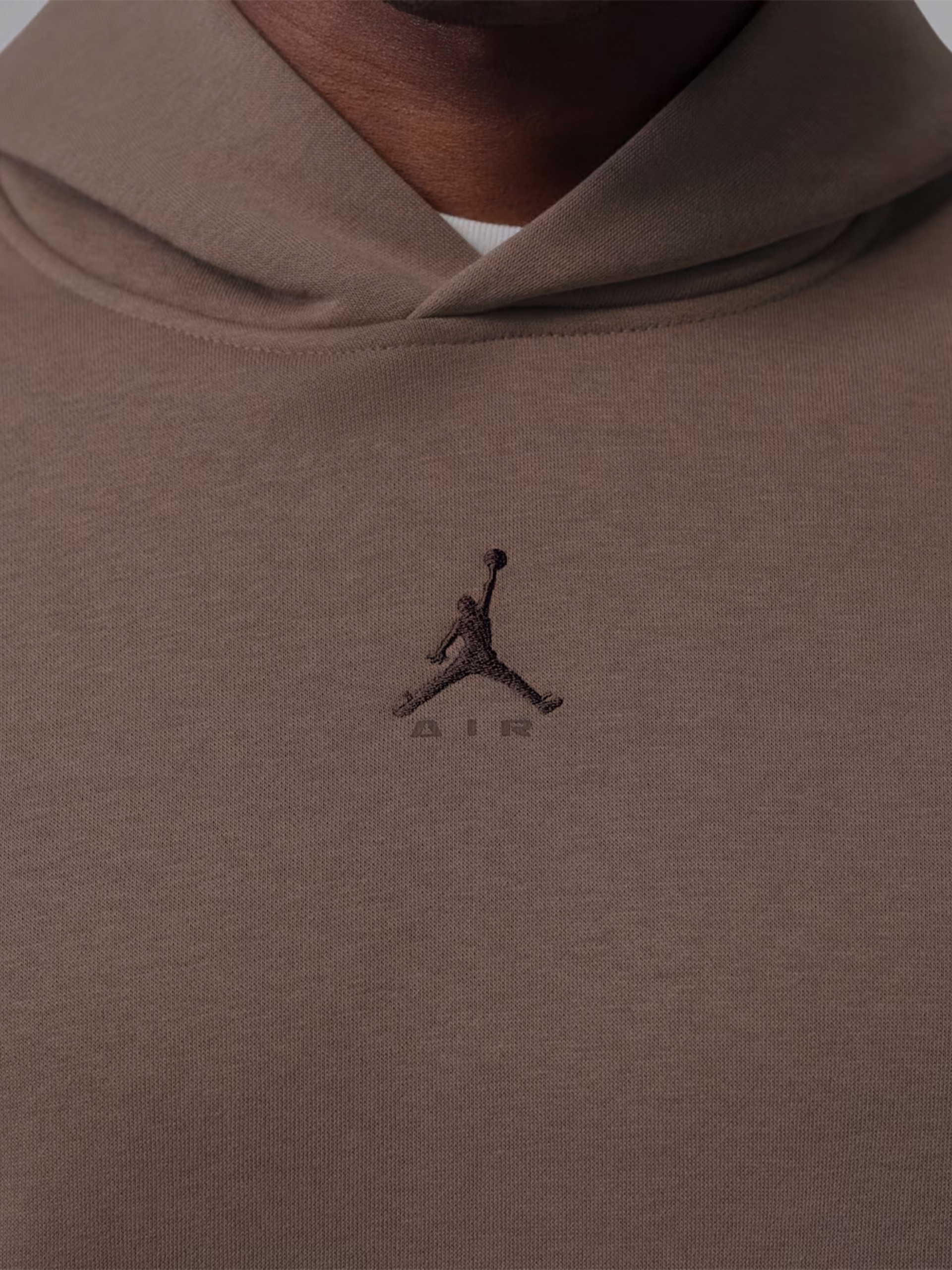 Camisola com Capuz Nike Jordan Brooklyn Oversized Castanha Para Homem
