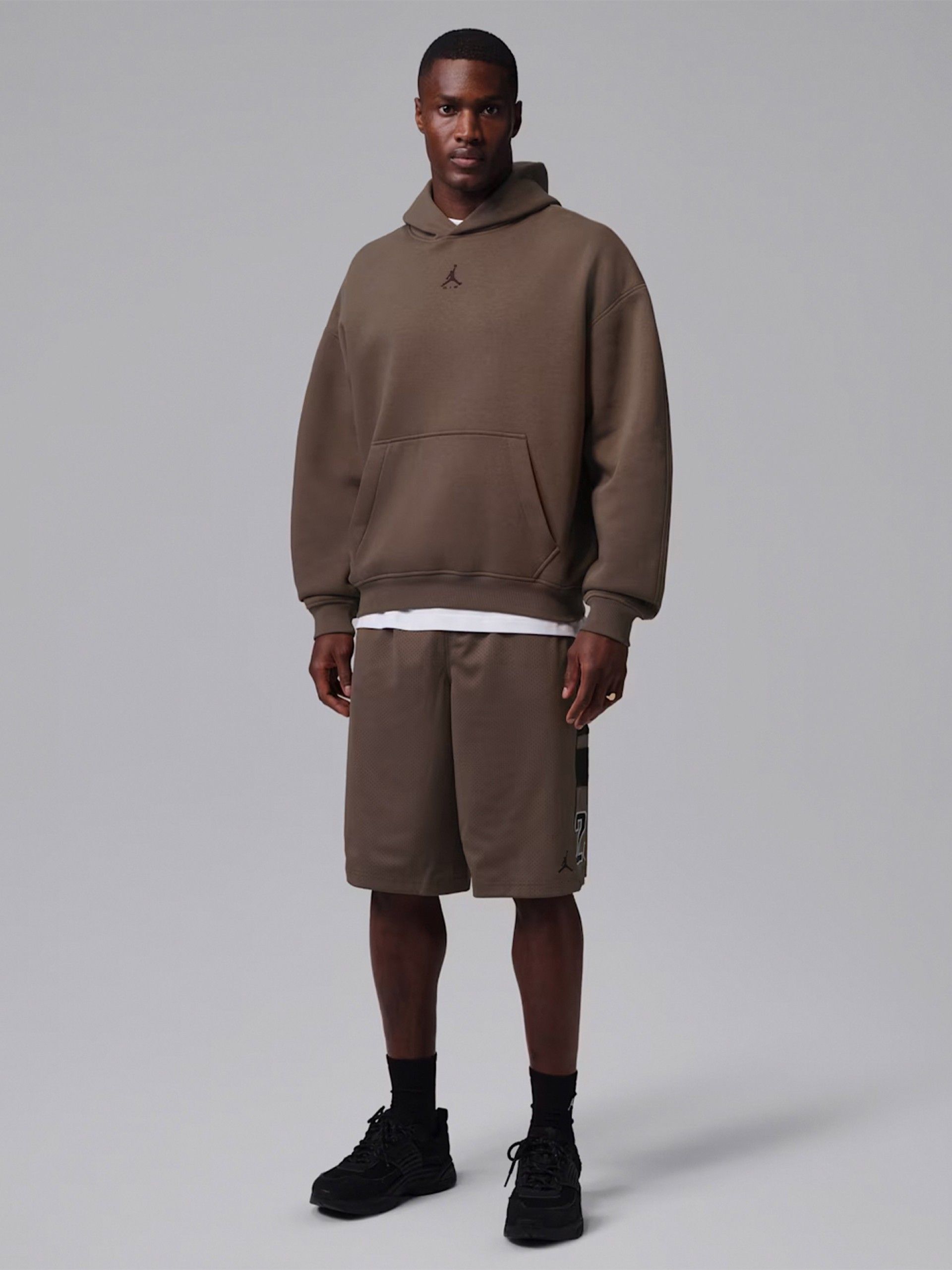 Sudadera con Capucha Nike Jordan Brooklyn Oversized Marrón Para Hombre