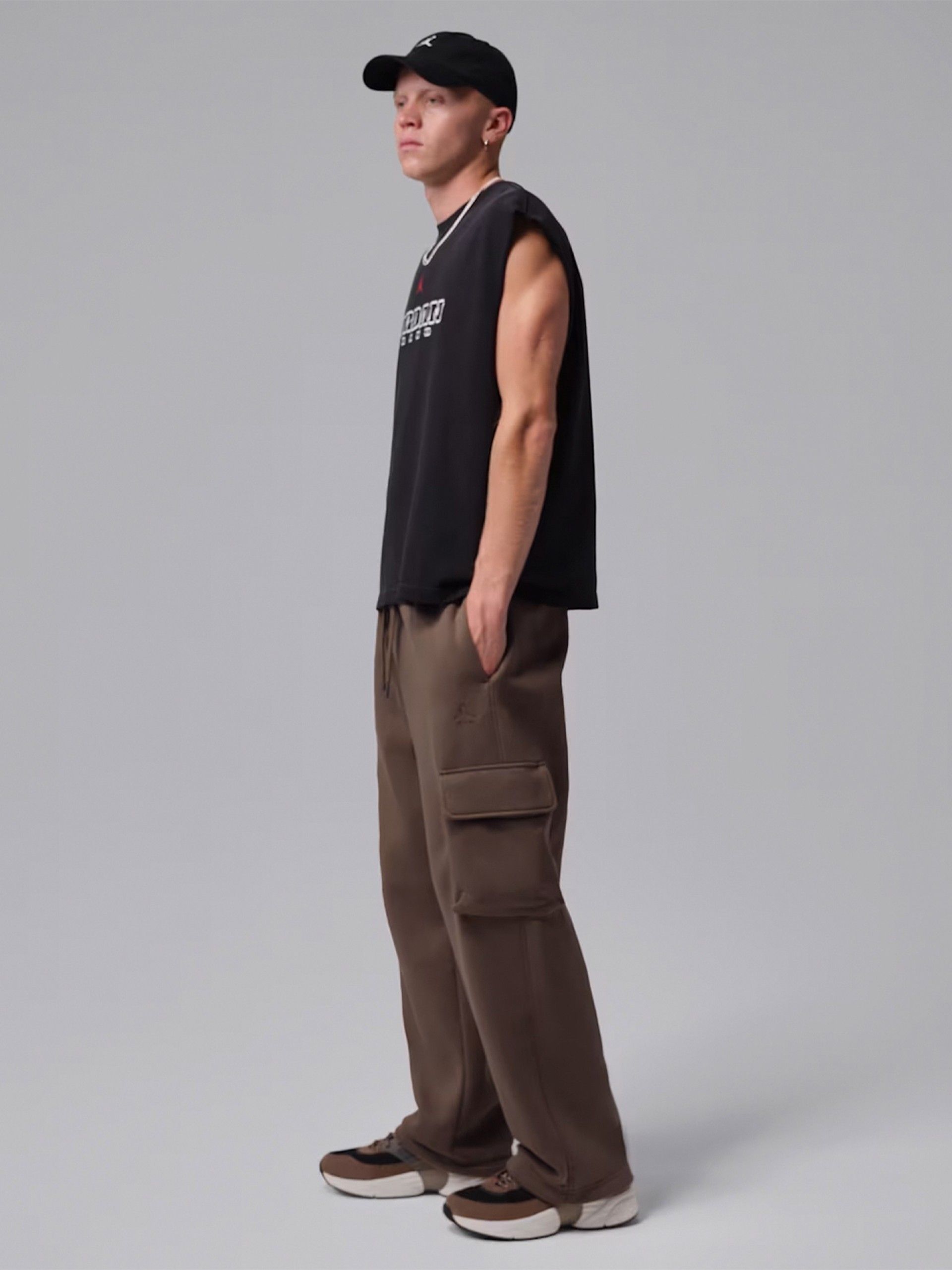Pantalones Nike Jordan Brooklyn Cargo Oversized Marrones Para Hombre