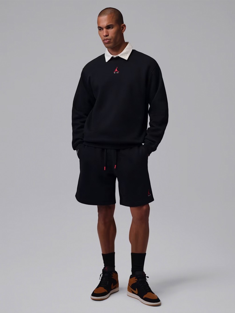 Nike Jordan Brooklyn Crewneck Black Sweater For Men Nike Jordan Brooklyn Crewneck Black Sweater For Men