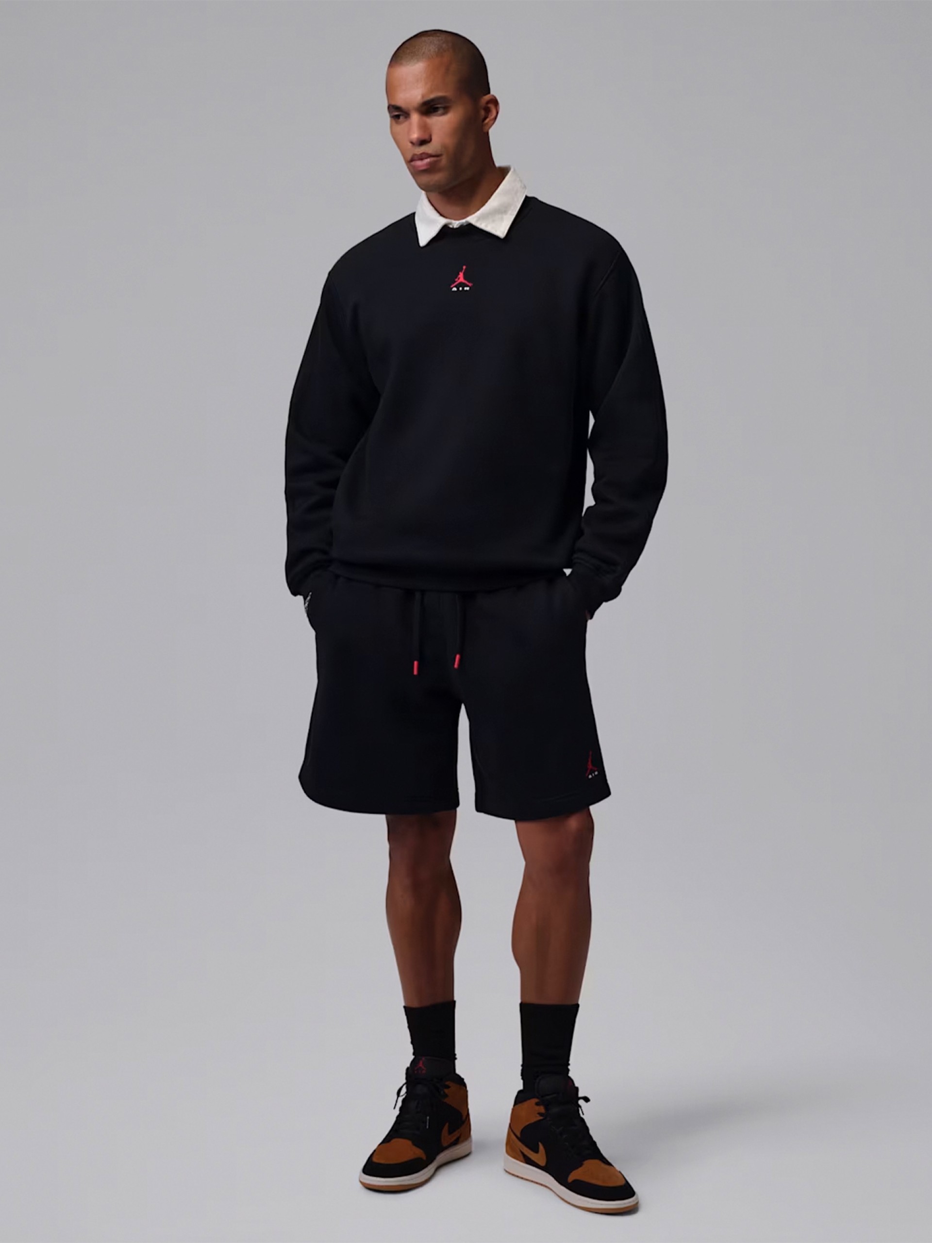 Camisola Nike Jordan Brooklyn Crewneck Preta Para Homem