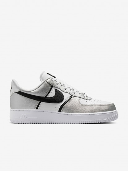 Nike Air Force 1 07 LV8 Silver and White Sneakers For Men