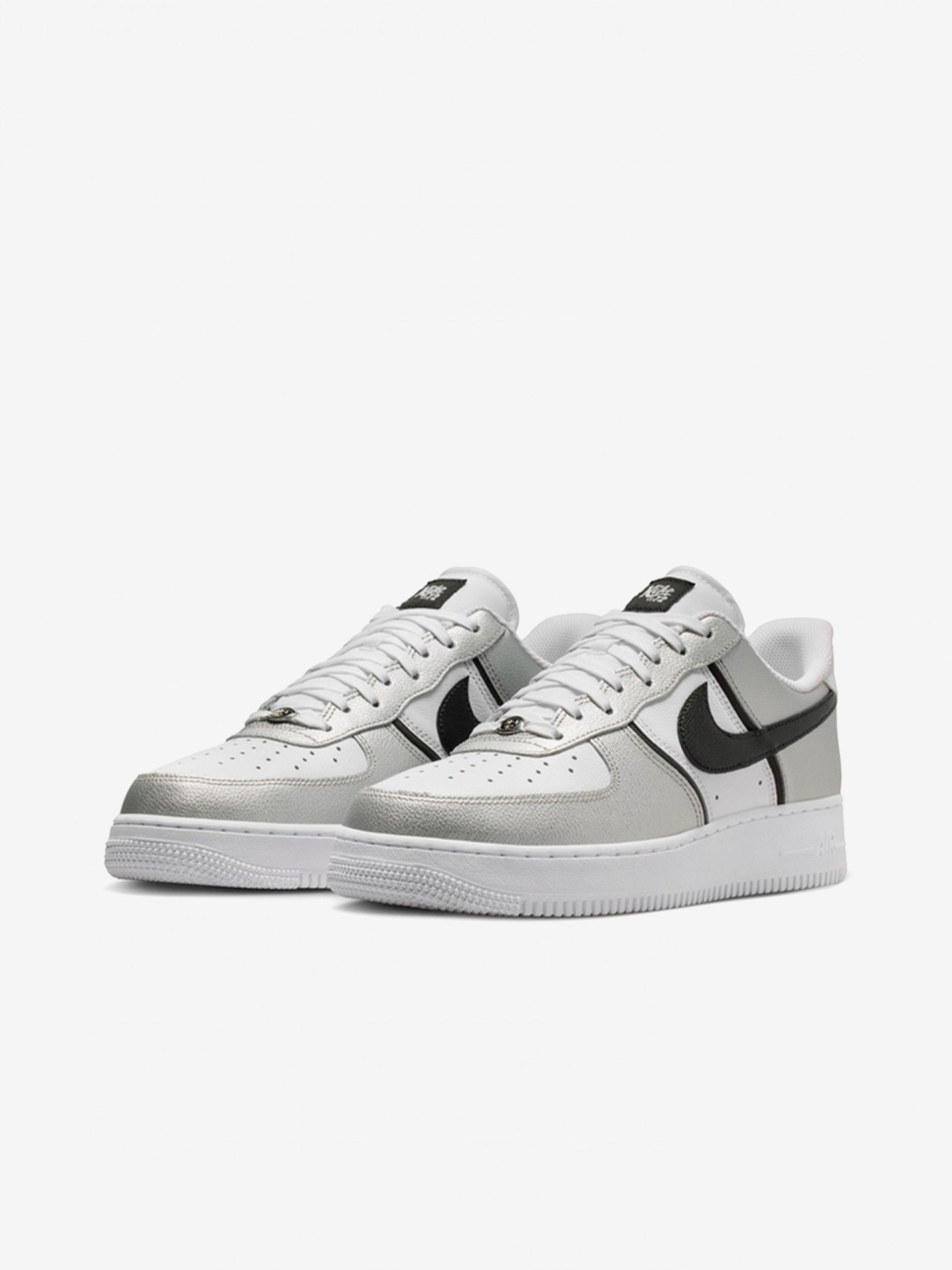 Nike Air Force 1 07 LV8 Silver and White Sneakers For Men