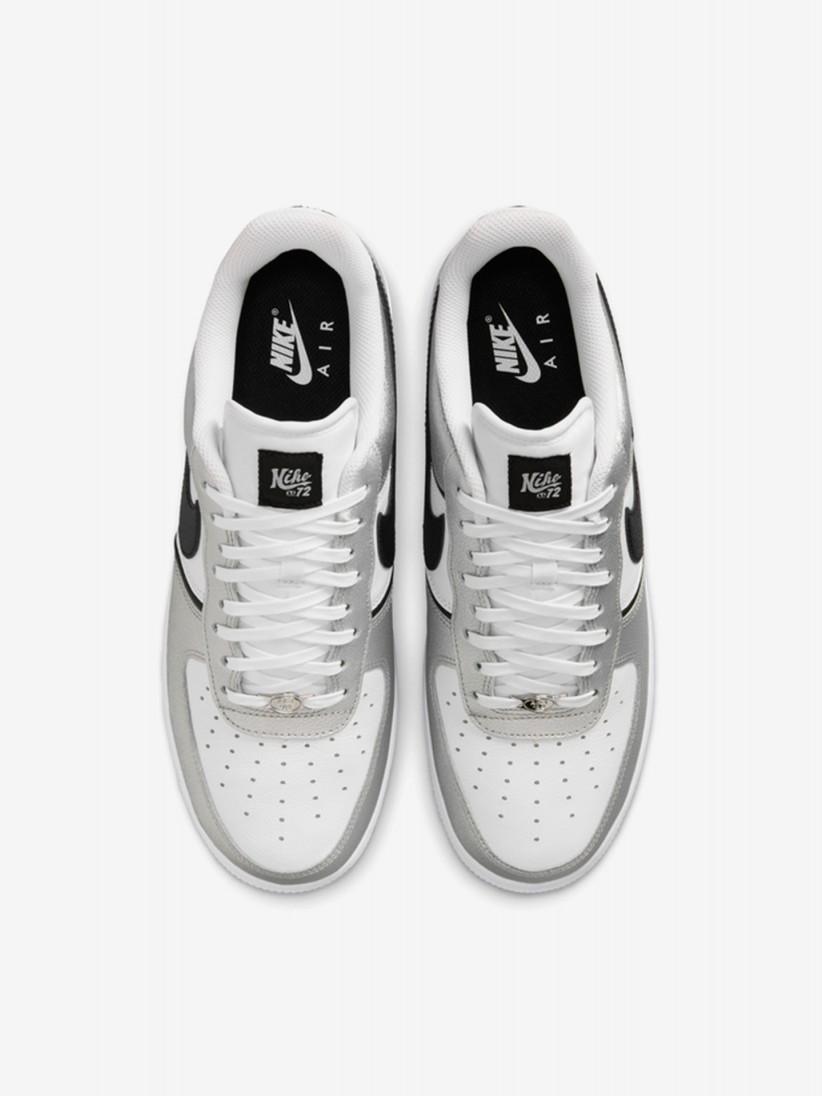 Nike Air Force 1 07 LV8 Silver and White Sneakers For Men Nike Air Force 1 07 LV8 Silver and White Sneakers For Men
