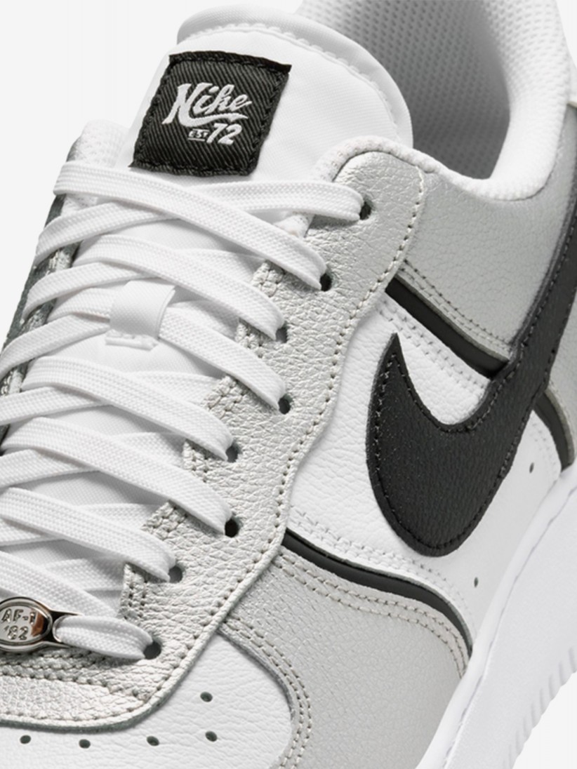 Nike Air Force 1 07 LV8 Silver and White Sneakers For Men Nike Air Force 1 07 LV8 Silver and White Sneakers For Men