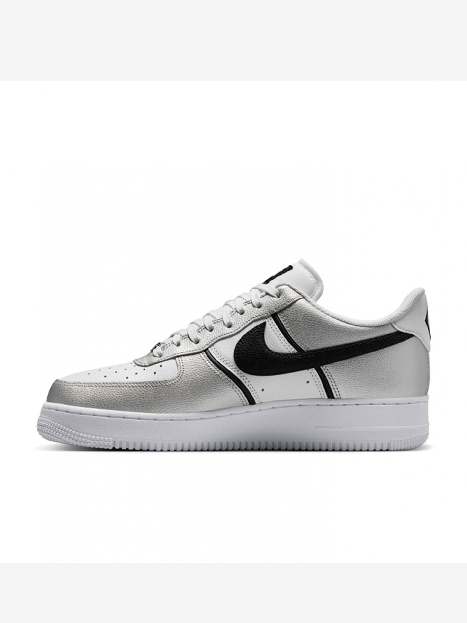 Nike Air Force 1 07 LV8 Silver and White Sneakers For Men