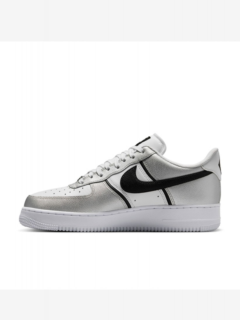 Nike Air Force 1 07 LV8 Silver and White Sneakers For Men Nike Air Force 1 07 LV8 Silver and White Sneakers For Men