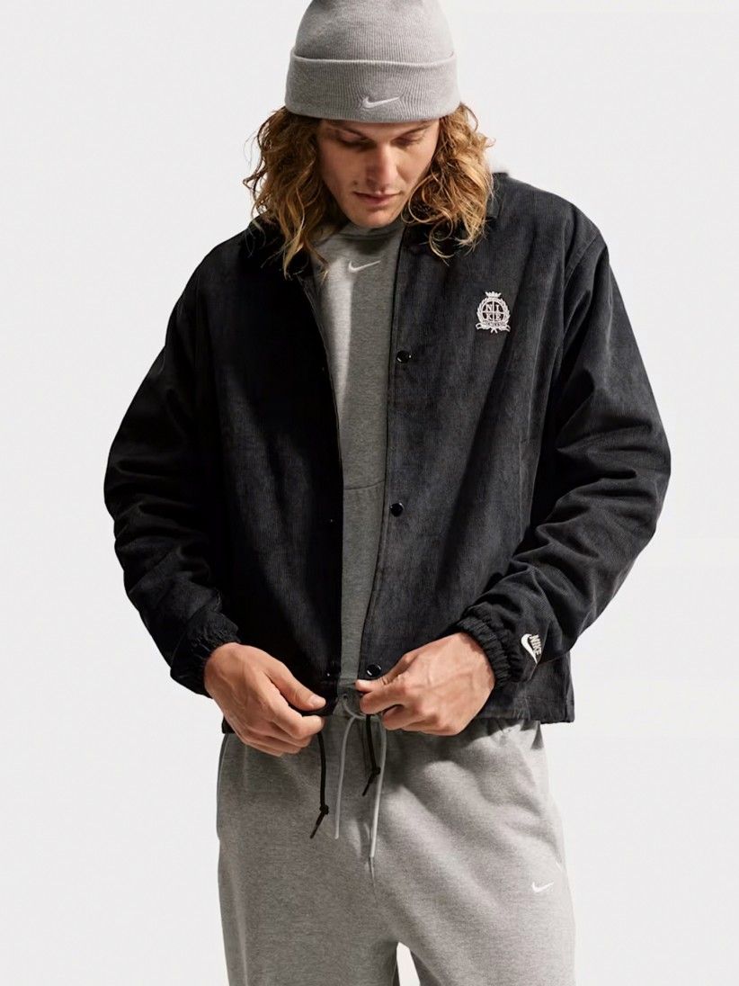 Casaco Nike Club Coaches De Bombazina Preto Para Homem Casaco Nike Club Coaches De Bombazina Preto Para Homem