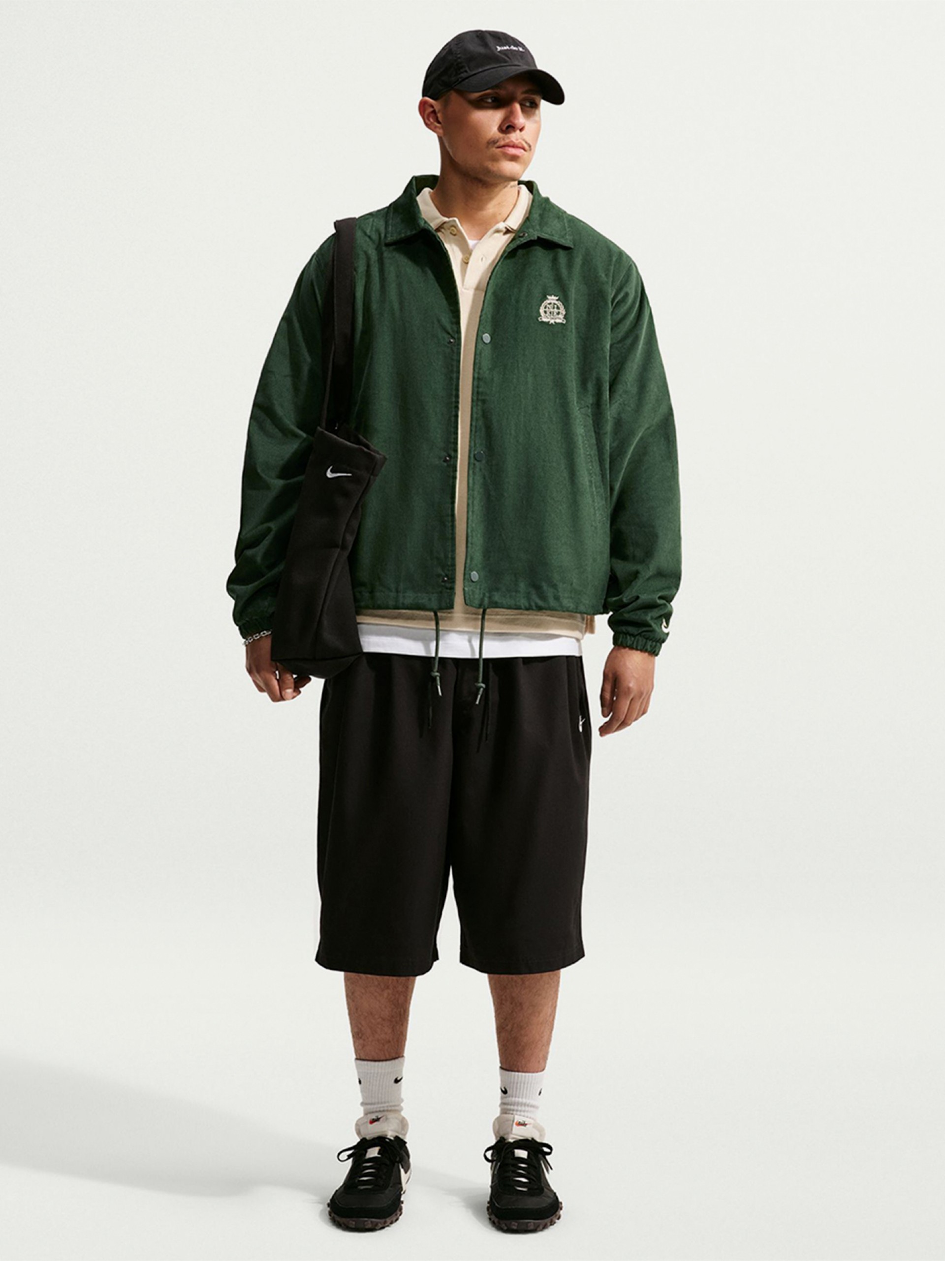Casaco Nike Club Coaches De Bombazina Verde Para Homem