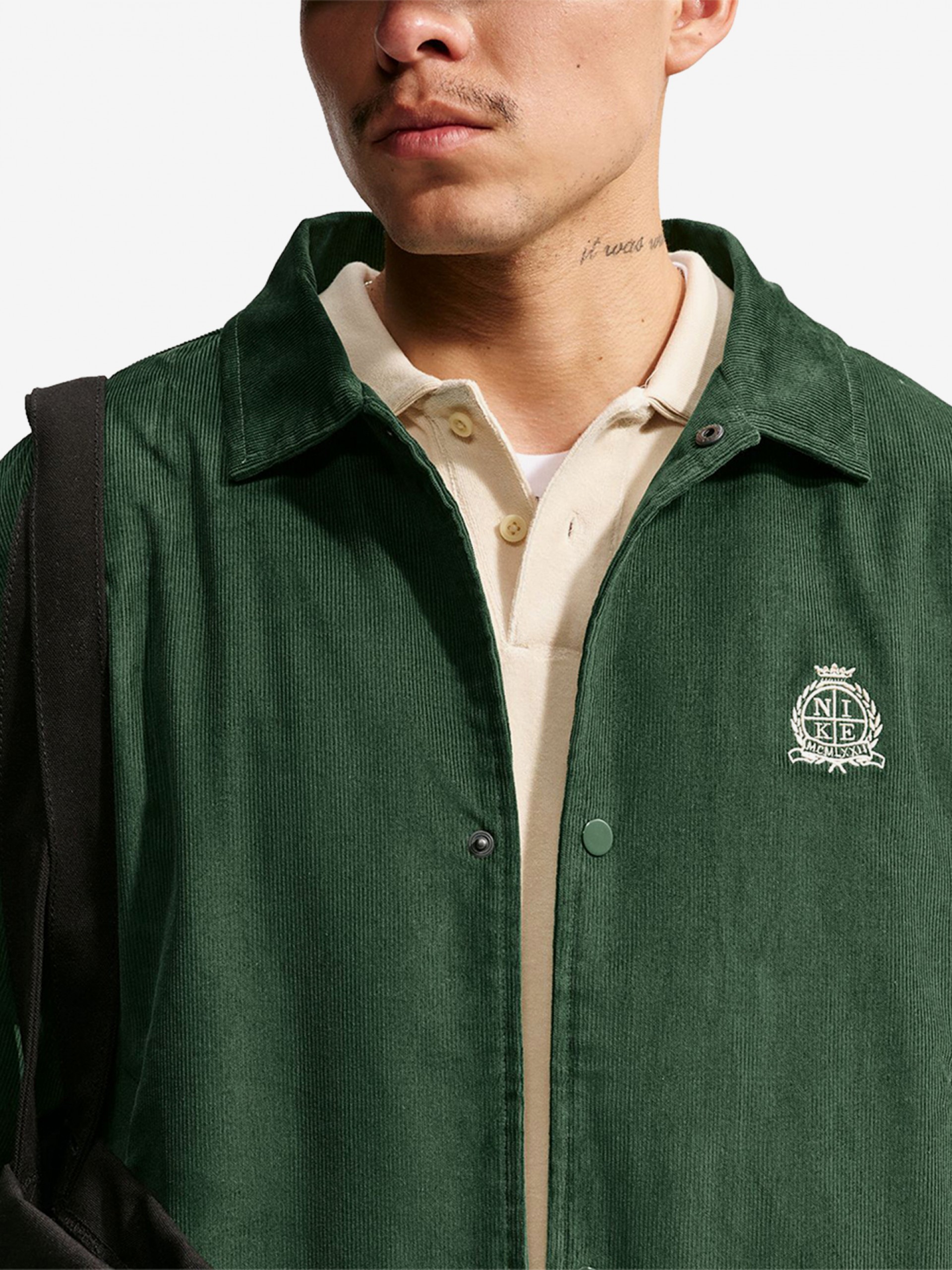 Casaco Nike Club Coaches De Bombazina Verde Para Homem