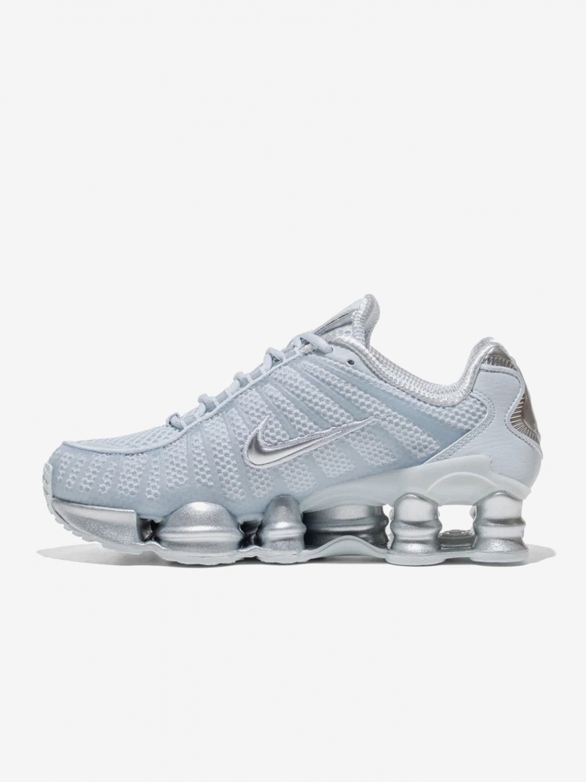 Sapatilhas Nike Shox TL Cinzentas e Azuis Para Mulher