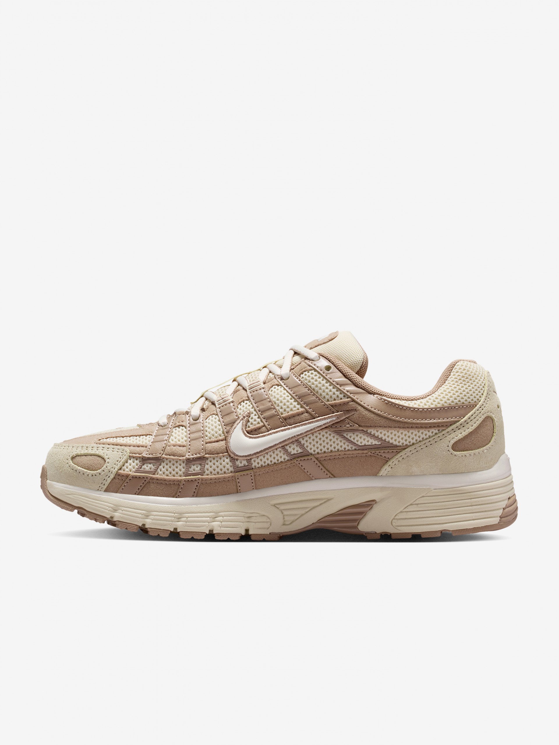 Zapatillas Nike P-6000 Beige y Marrones De Gamuza Para Mujer