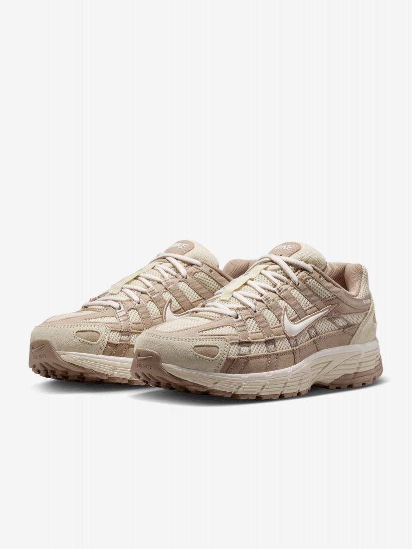Zapatillas Nike P-6000 Beige y Marrones De Gamuza Para Mujer