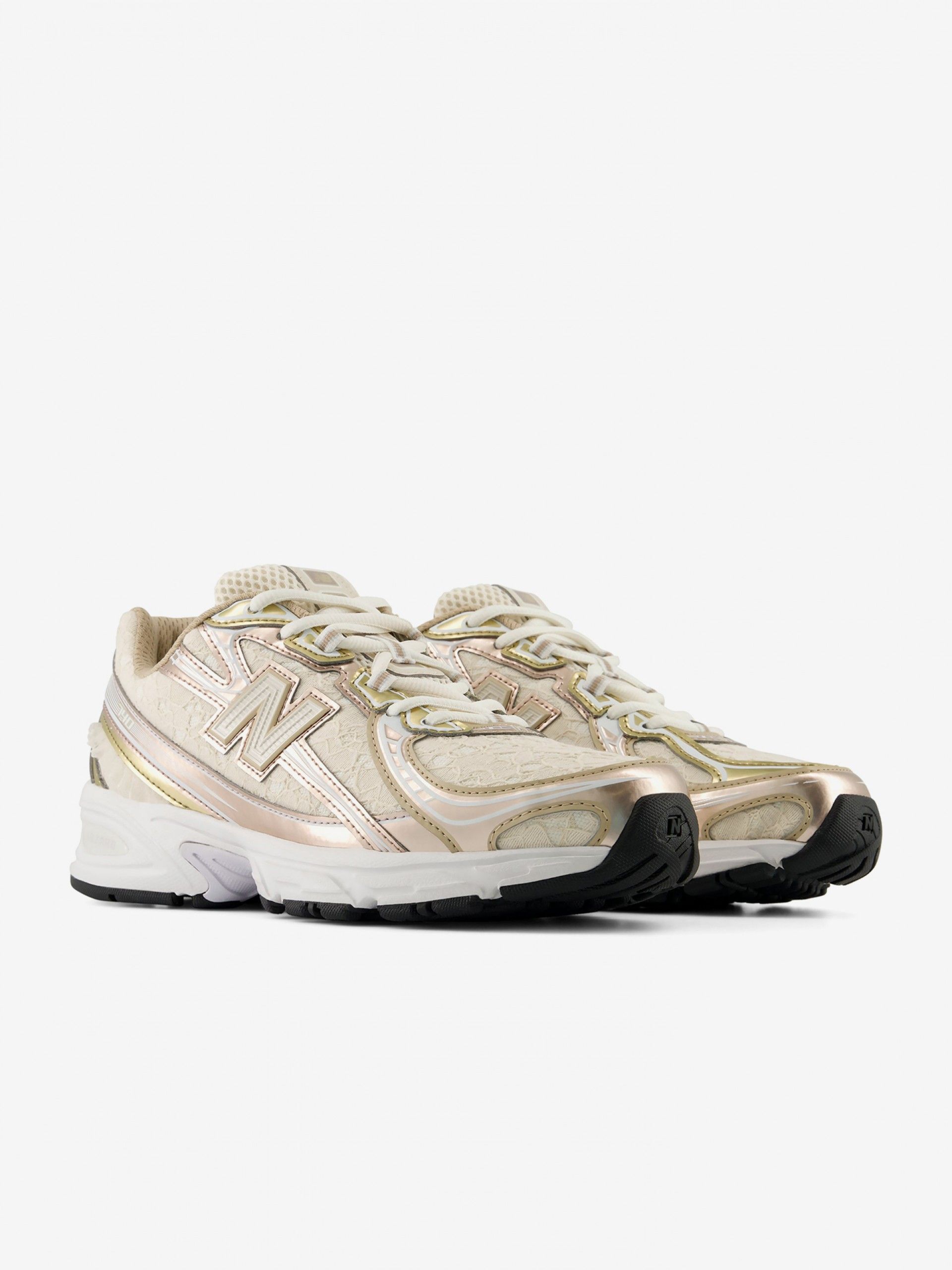 Zapatillas New Balance U740 V2 Beige y Doradas