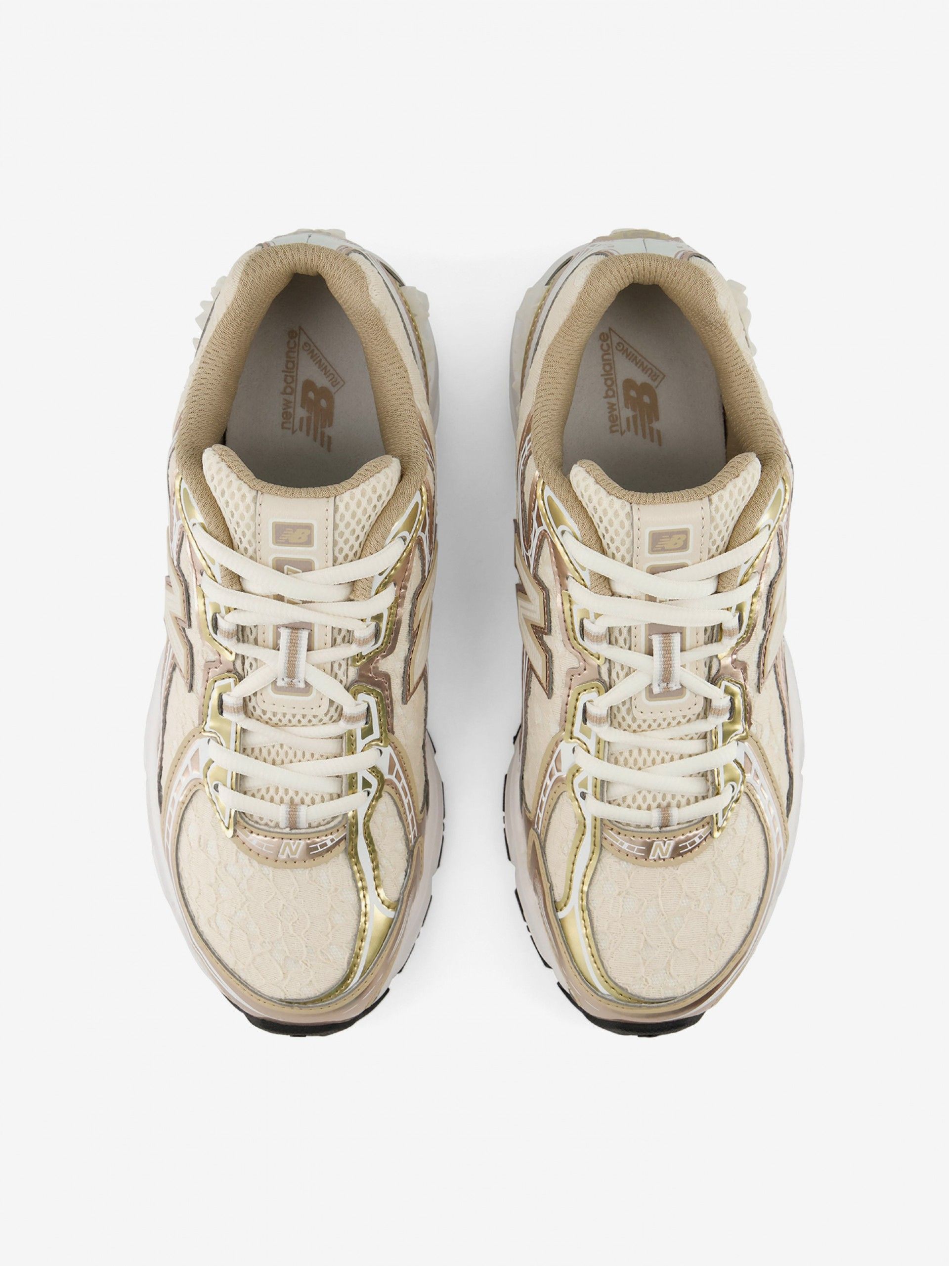 New Balance U740 V2 Beige and Golden Sneakers