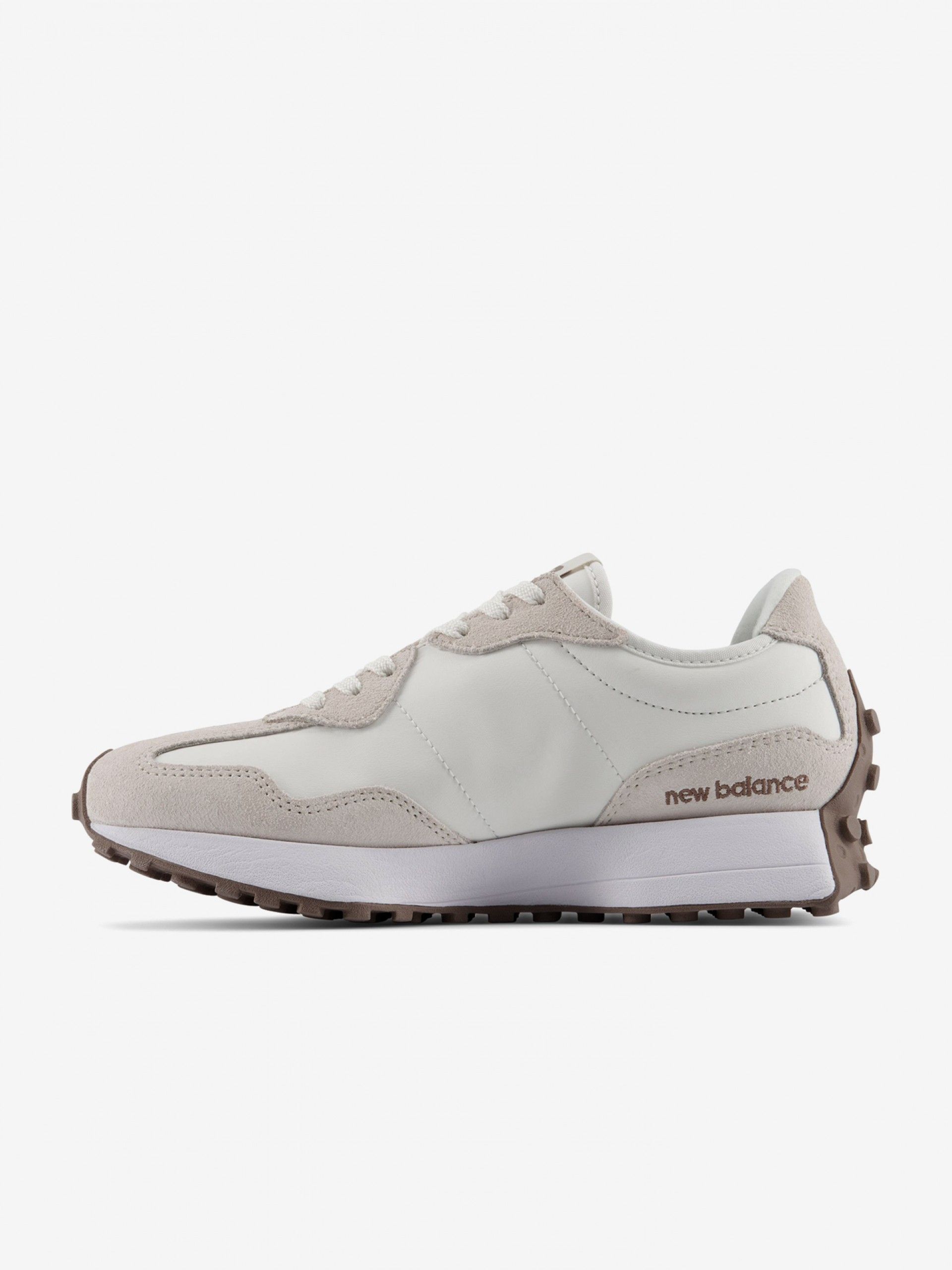 Sapatilhas New Balance W327 V1 Brancas, Bege e Castanhas