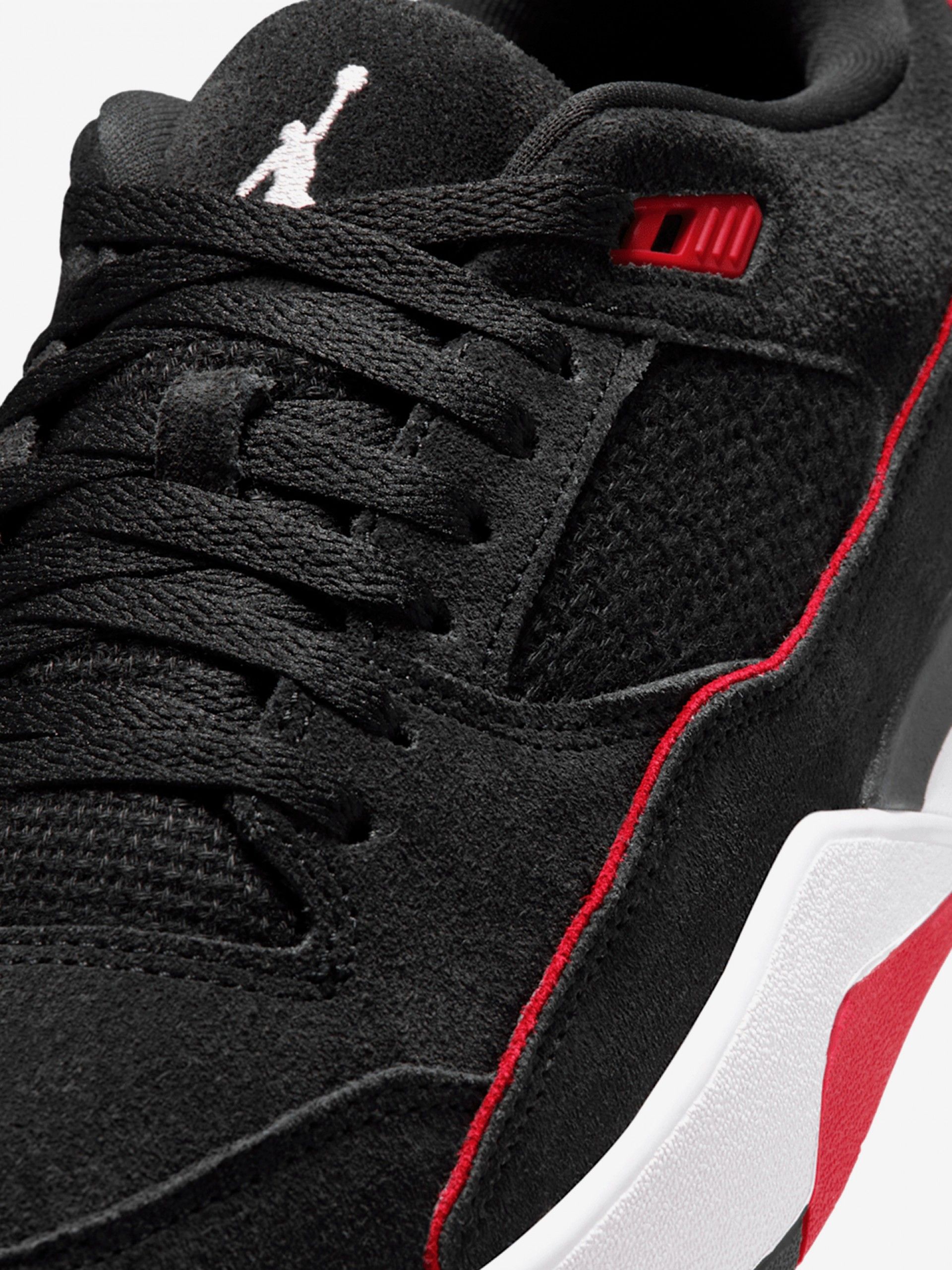 Sapatilhas Nike Jordan Flight Court Pretas e Vermelhas Para Homem