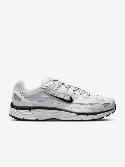 Zapatillas Nike P-6000 Blancas y Negras Para Hombre