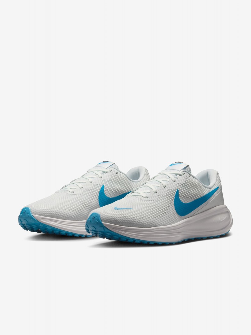 Sapatilhas de Running Nike Revolution 8 Brancas e Azuis Para Homem