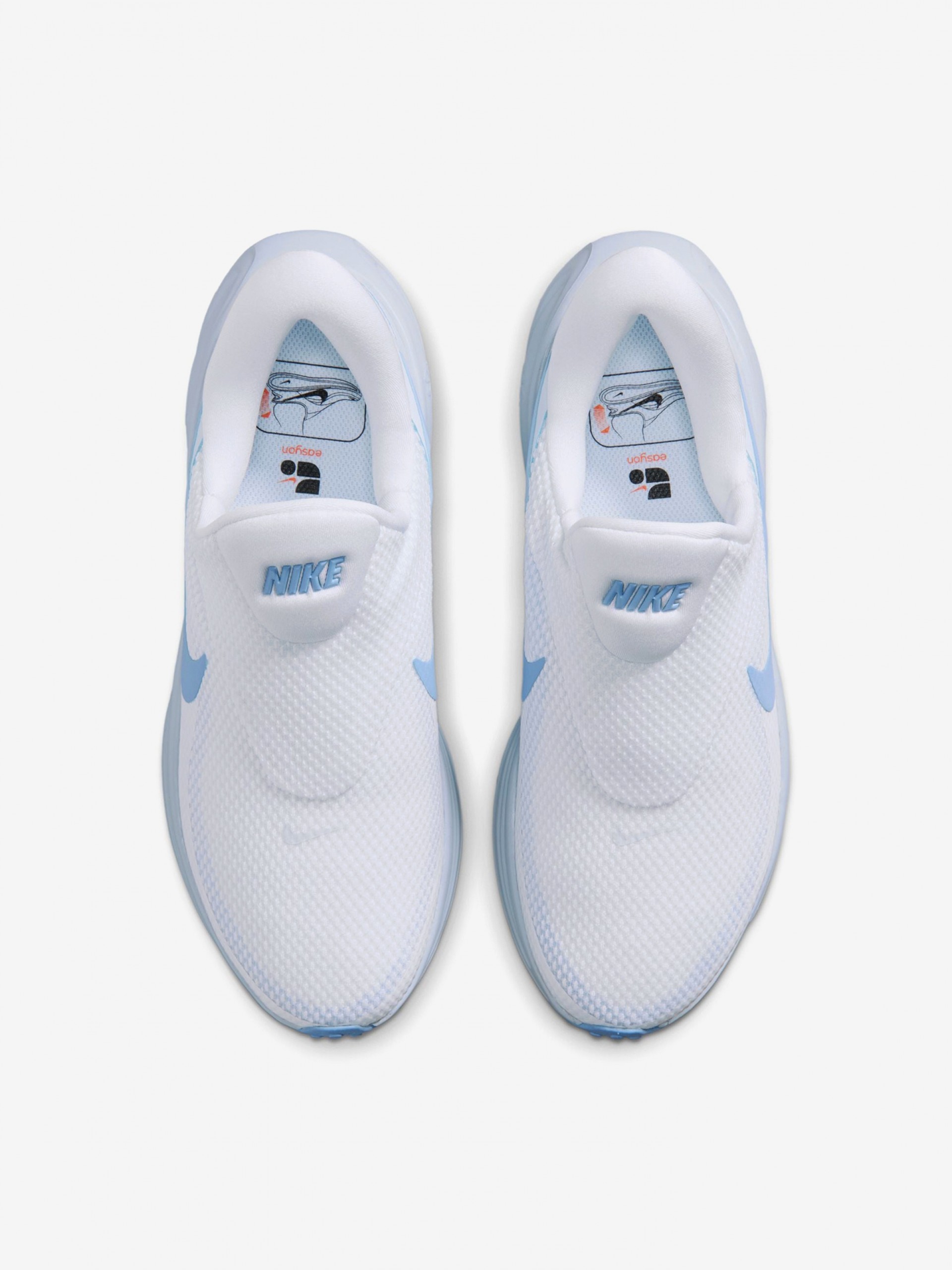 Zapatillas de Running Nike Revolution 8 Easy-On Blancas y Azules Para Mujer